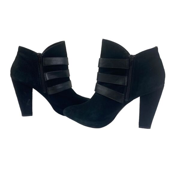 Steve Madden 10M JYPSEE ankle boots heeled moto genuine suede - Picture 4 of 8